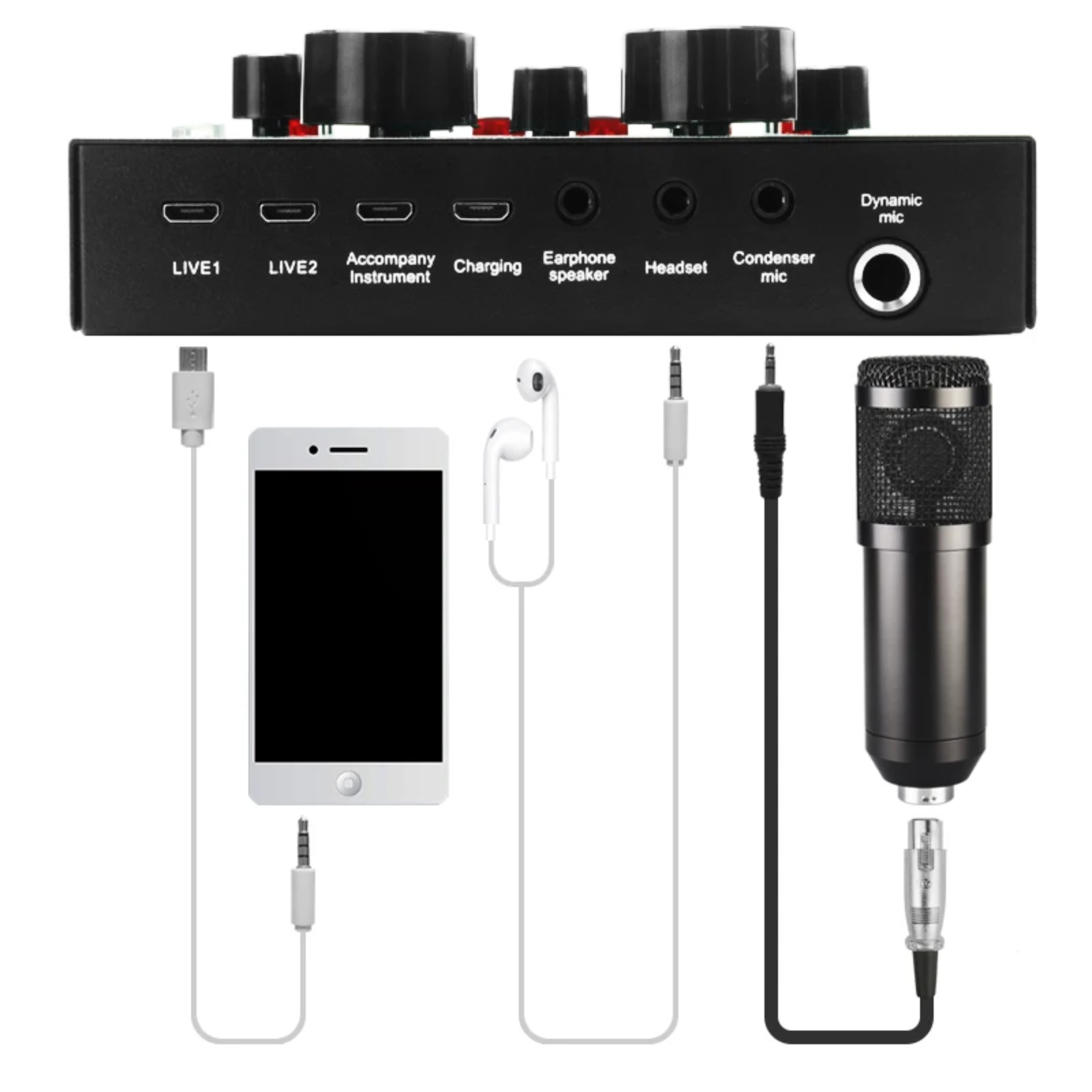 Bm 800 studio Set With Sound Card mic And Stand 